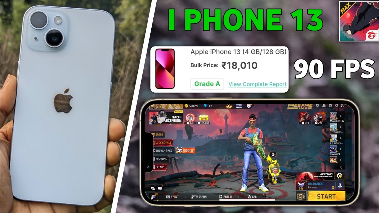refurbished iphone 13 gaming test // iphone 13 unboxing gaming test // iphone 13 free fire test 