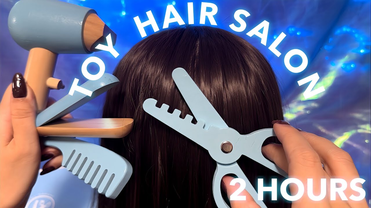 【ASMR】おもちゃの美容室、頭皮マッサージまとめ2時間Toy hair salon 2 hours