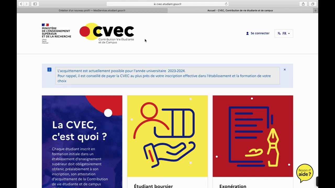 Je paye la CVEC