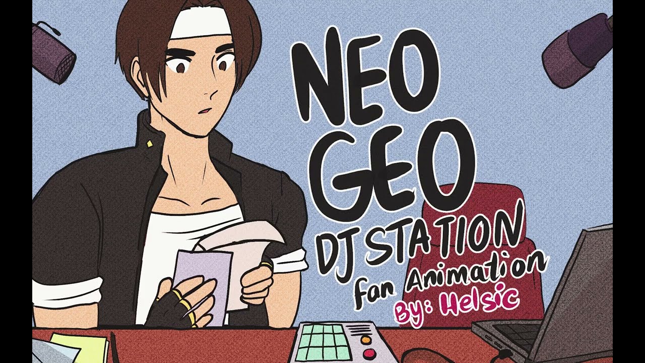 Kyo getting trolled by Iori at the Neo geo DJ station