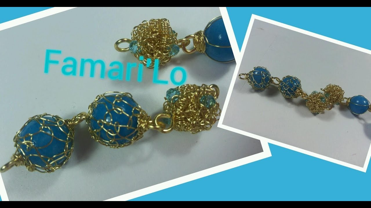 cuentas bordadas con alambre