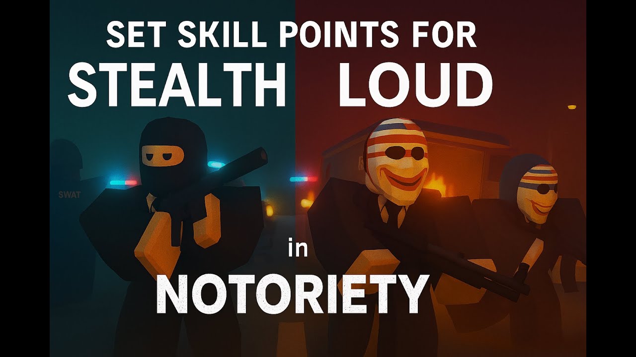 Set skill points for Stealth & Loud mission in Notoriety