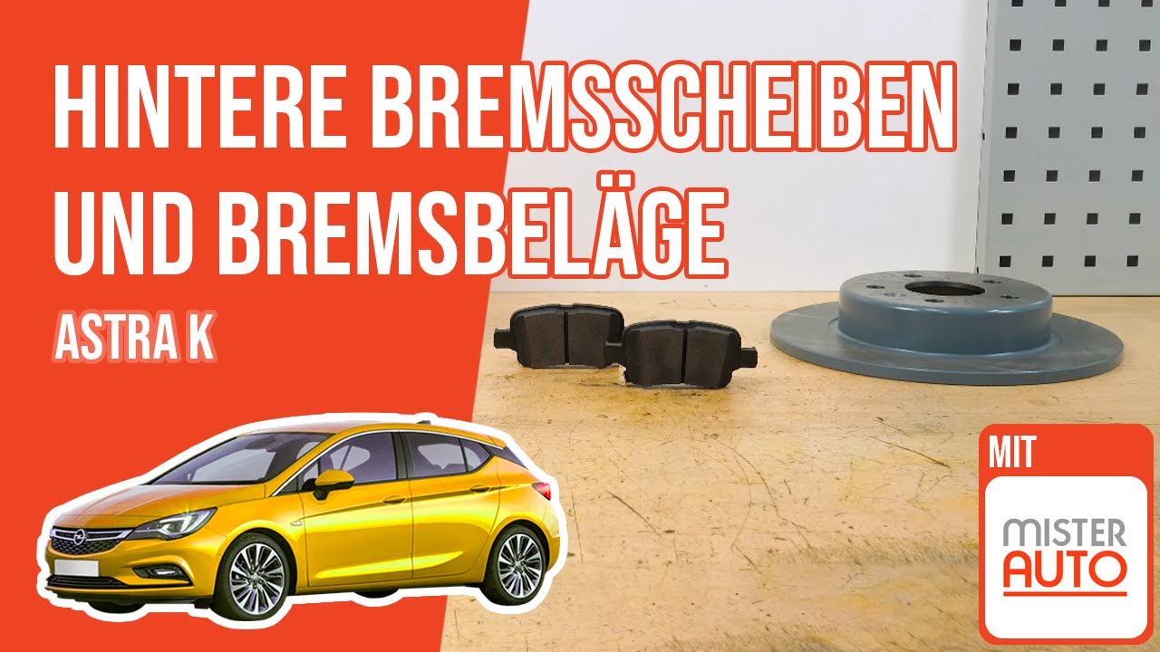 Wie Astra K Bremsscheiben hinten, Bremsbeläge hinten wechseln 🚗