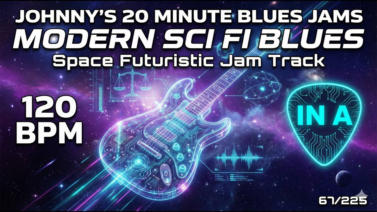 'Muse' Blues - Futuristic 'Space' Jam Track in A [120 BPM] 67/225