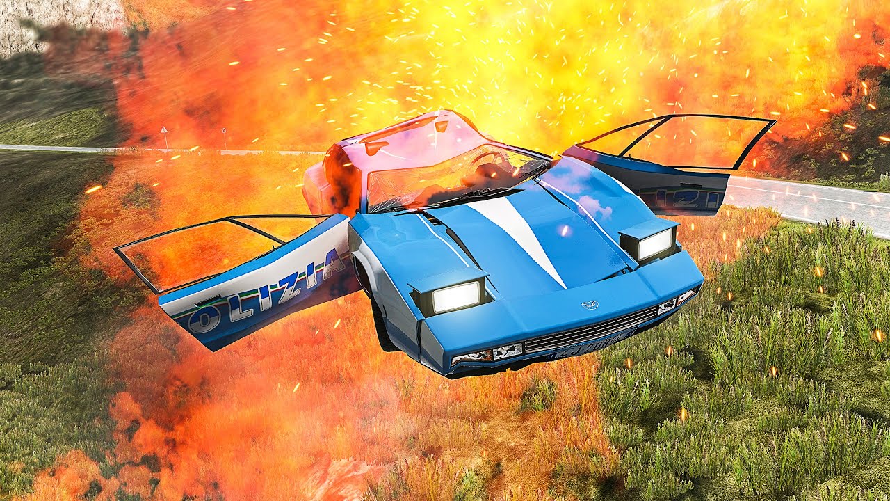 Realistic Cliff Drops #01 &mdash; BeamNG Drive #4k