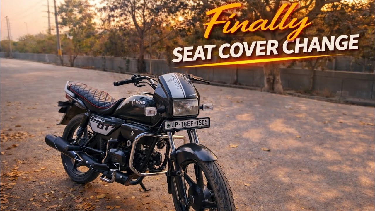 Finally 😀 Seat cover change ✅💫 #splendor #seat #cover #change
