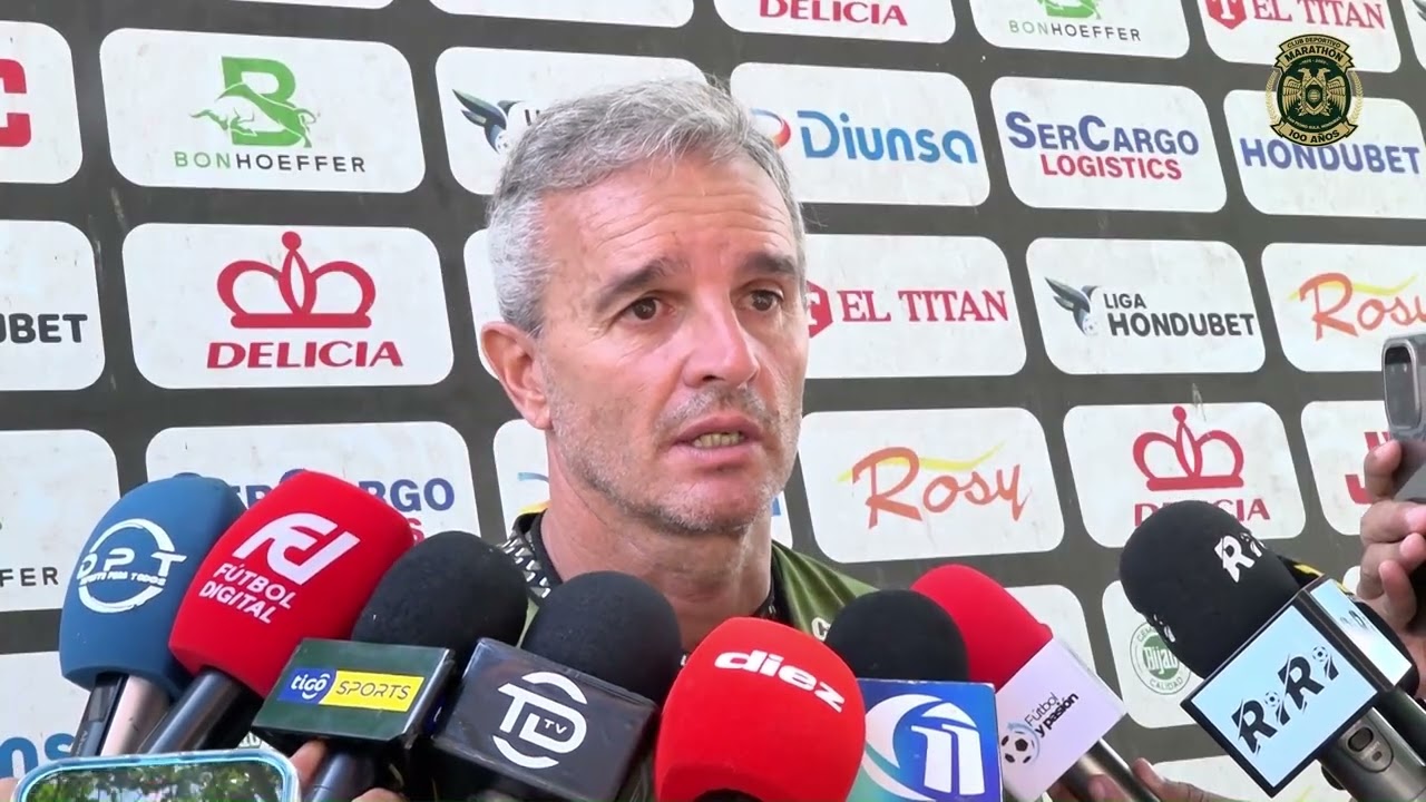 Pablo Lavallén en la previa del derbi sampedrano entre Marathón y Real España 