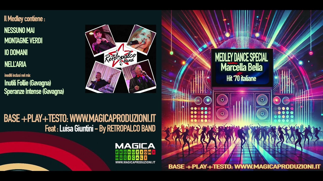 MEDLEY Dance Marcella Bella  i grandi successi , By Luisa Giuntini Retropalco Band