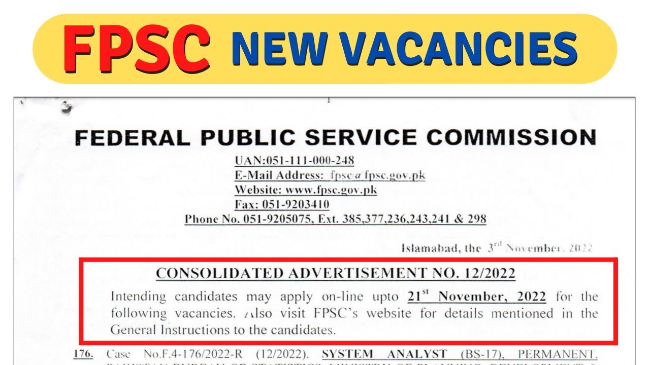 FPSC Recent JOBS, lecturer, inspector, elementary teacher, scientific officer
