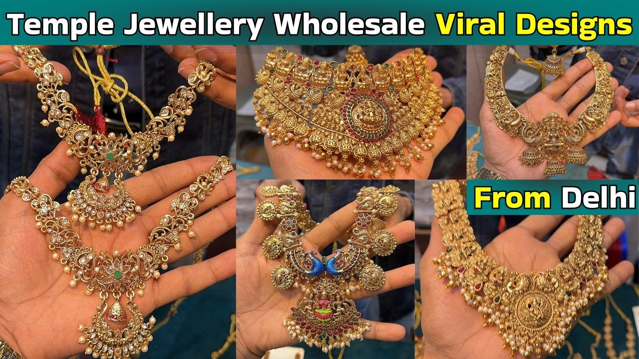 Finest South Indian Temple Jewellery | दिल्ली का सबसे बड़ा होलसेलर | Viral Design