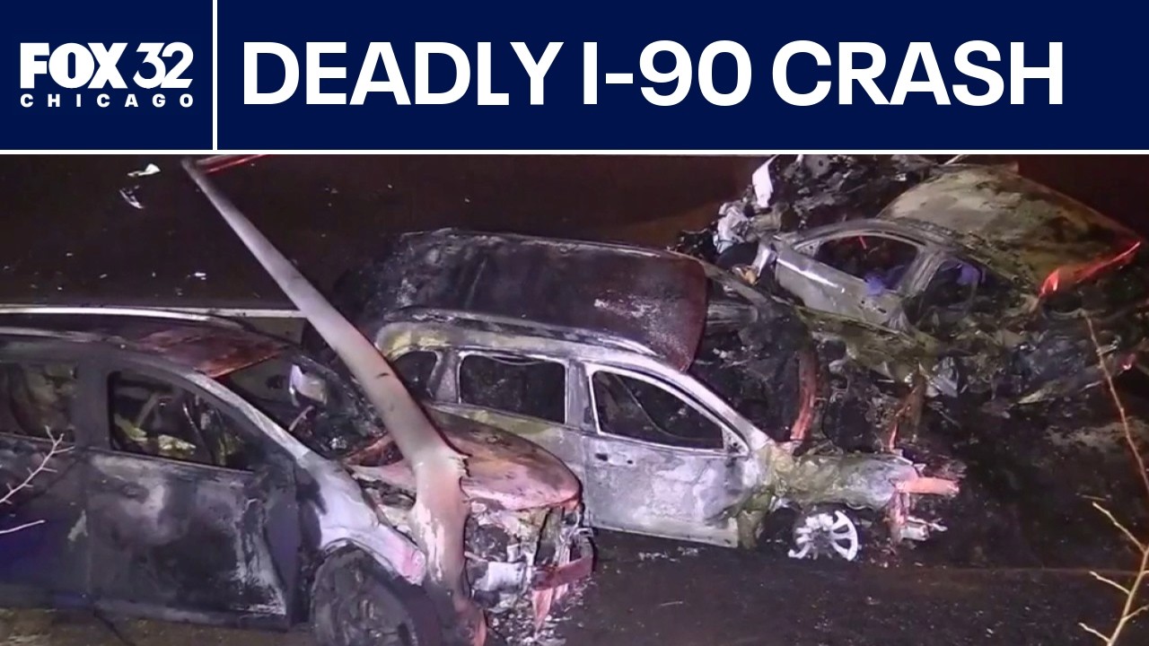 Driver killed in fiery crash on I-90