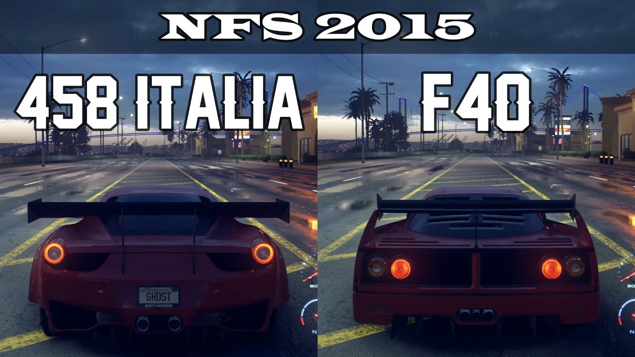 Ferrari 458 Italia vs Ferrari F40 - NFS 2015 (Drag Race)