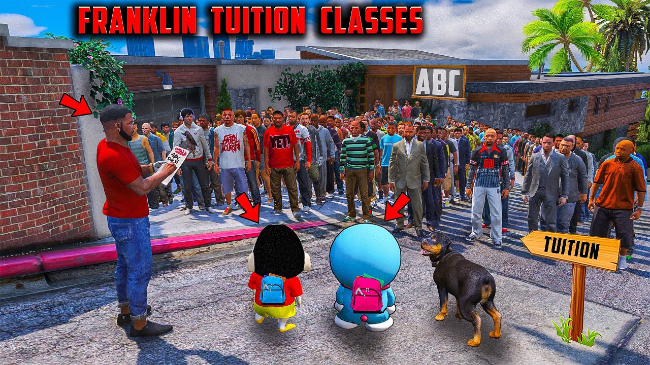 Franklin And Shinchan😂 Finding Teachers For Classes In Franklin Tuition📚 Classes🔥 In GTA 5😱#gta5