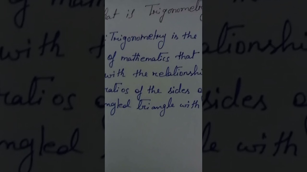 What is Trigonometry || #mathstopic #class10 #shortvideo #shorts#trigonometric #trigonometry