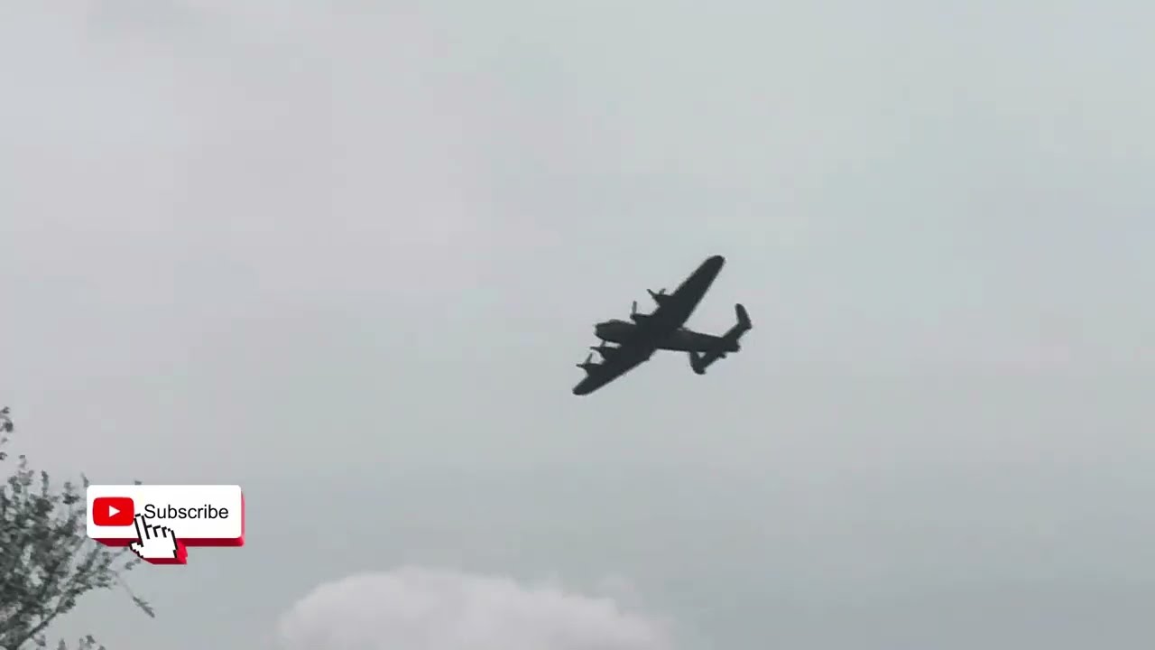 Lancaster Bomber Air Test | Flying Circuits at RAF Coningsby VE Day #subscribe