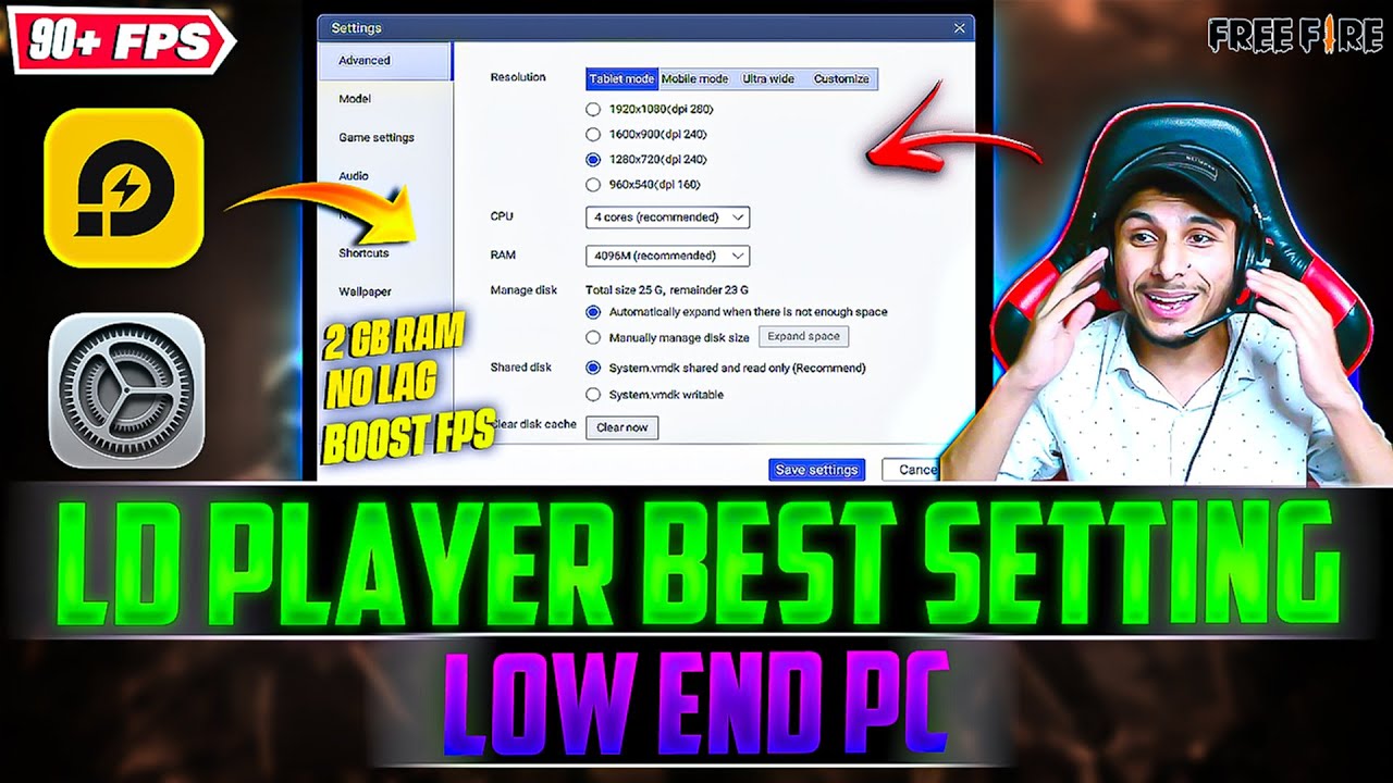 LD Player Best Settings for Free Fire on Low End PC | Boost FPS & Fix Lag on 2GB RAM!⚡
