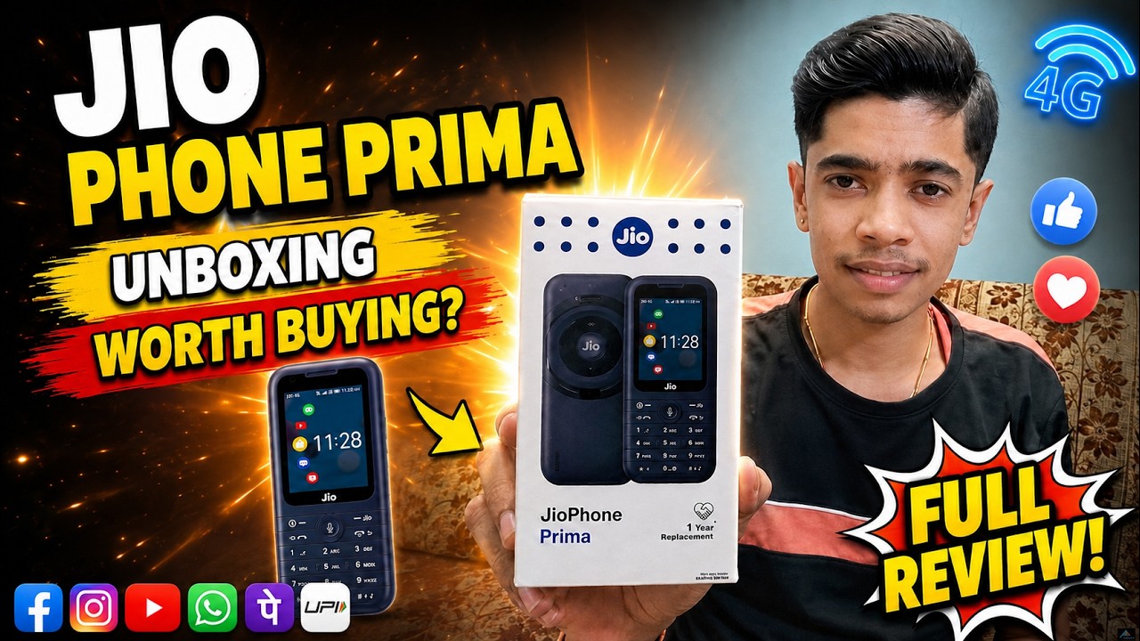 📱 Jio Phone Prima Unboxing 🔥  Full Review & Features  4G Smart Feature Phone 😎