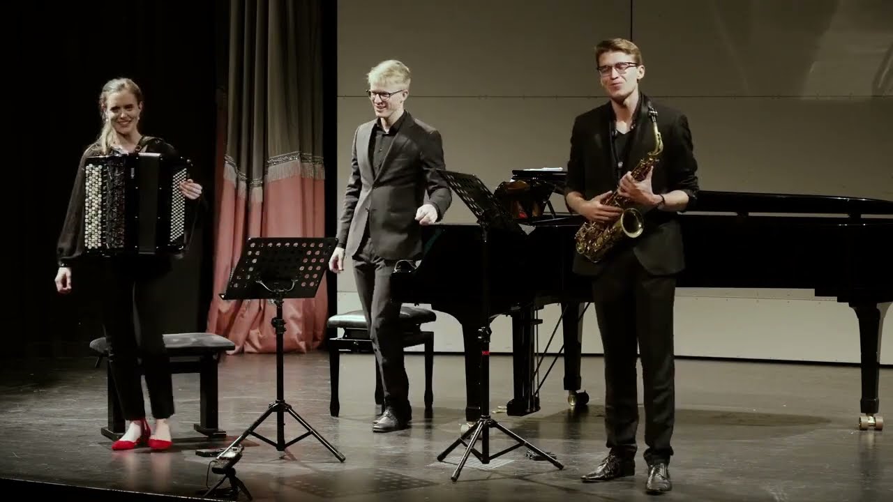 Andrej Omejc: Sketches of Africa (for saxophone, accordion and piano) extracts; Trio Ardor