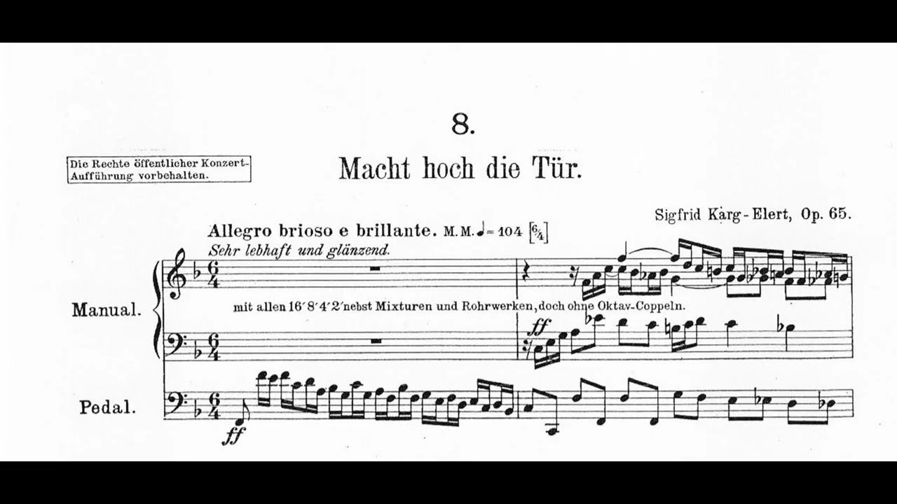 Karg-Elert – Choral-Improvisationen op. 65 / Heft I - VI