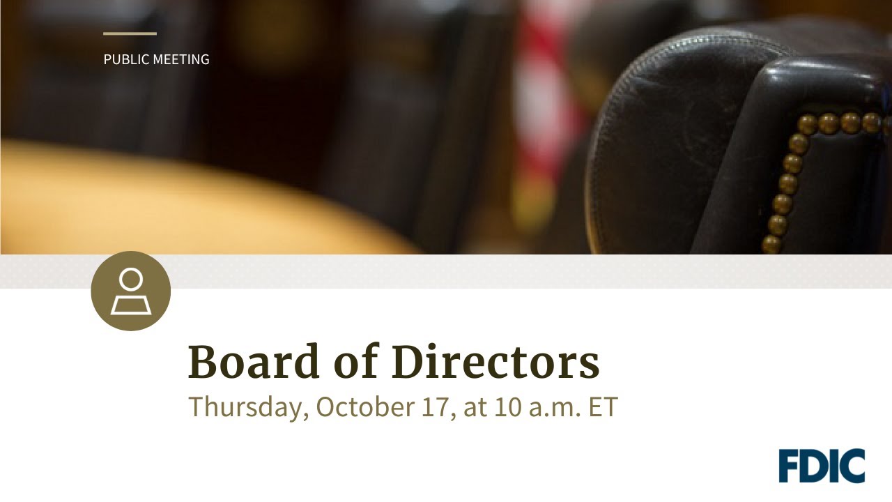 FDIC Board of Directors Meeting
