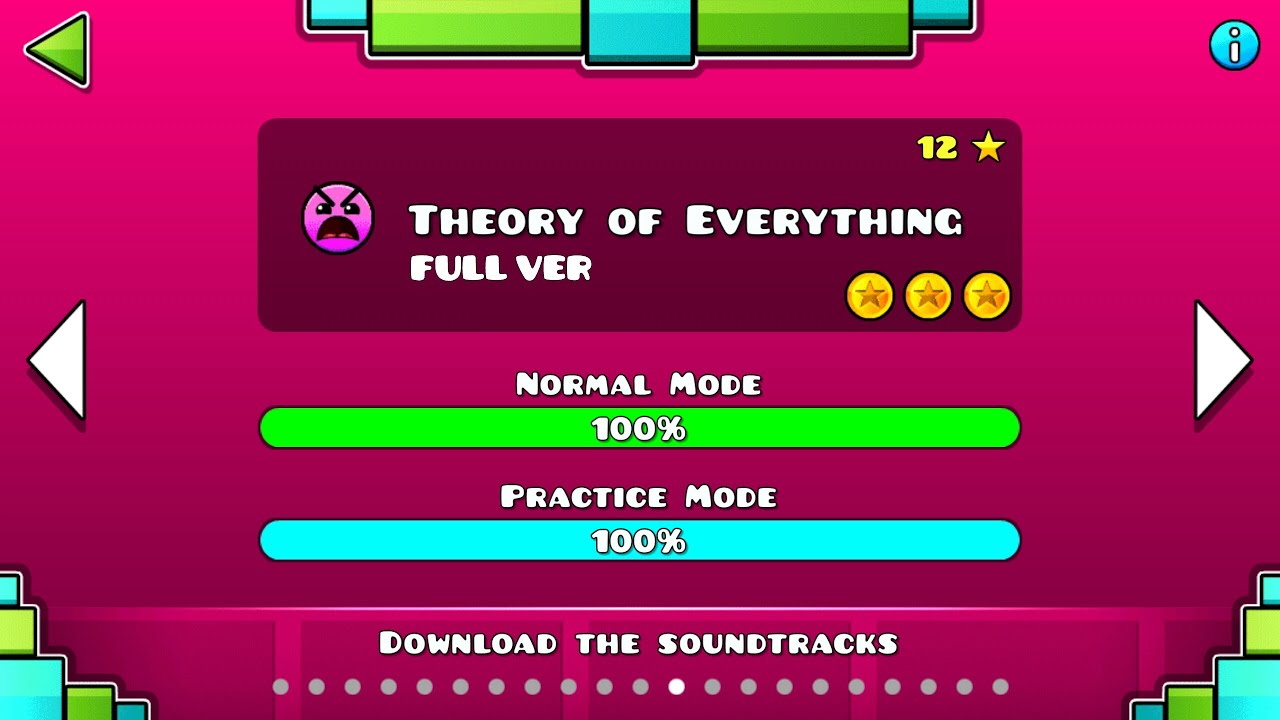 Geometry Dash - Theory of Everything (FULL VER) All Coin / ♬ Partition