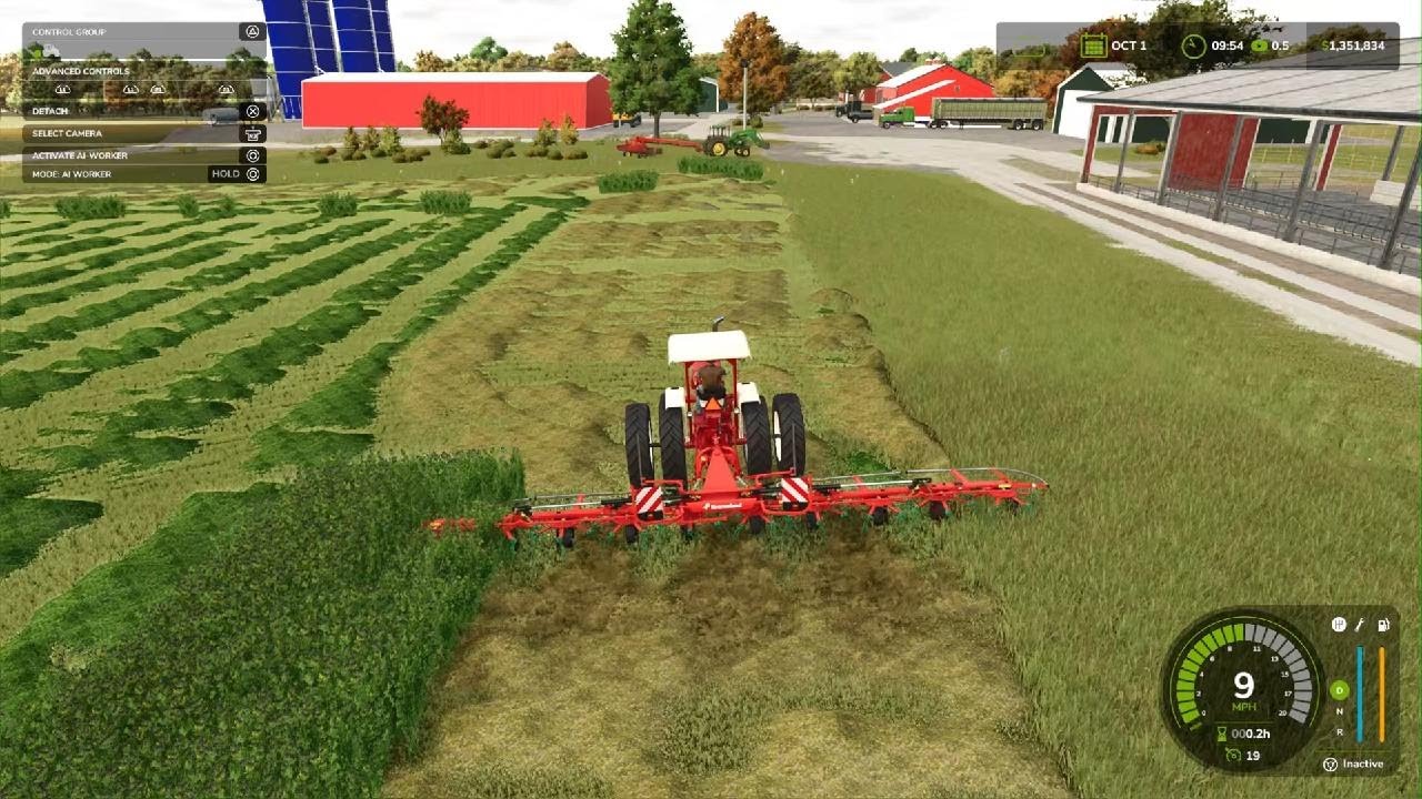 Farming Simulator 25 Doing some hay and alfalfa. A little bit of corn.