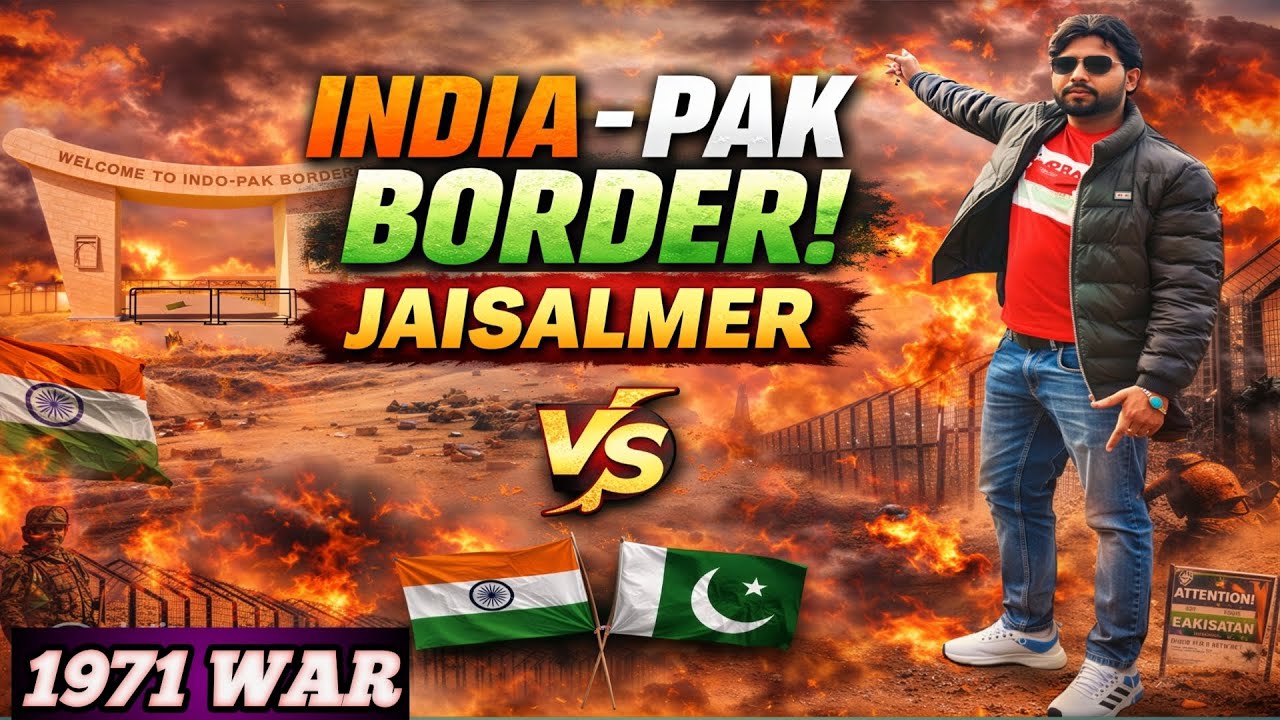 👉 यहां से पाकिस्तानी गांव दिखाई देता है।😱India -Pak International Boundary 🌕Jaisalmer Series Vol-IV