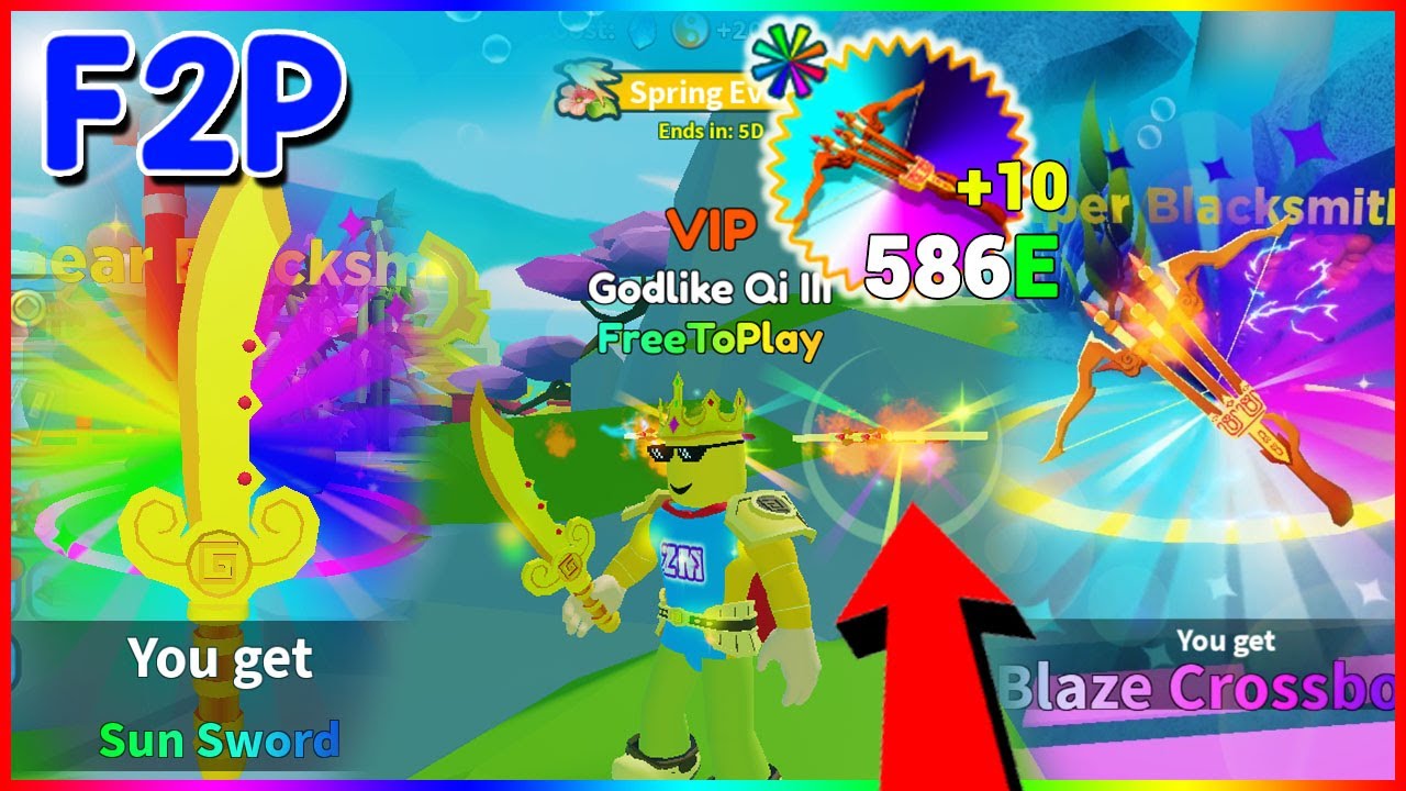 FreeToPlay got New Exotic Shiny++ weapon & Eternal Sun Sword Gear in Weapon Fighting Simulator