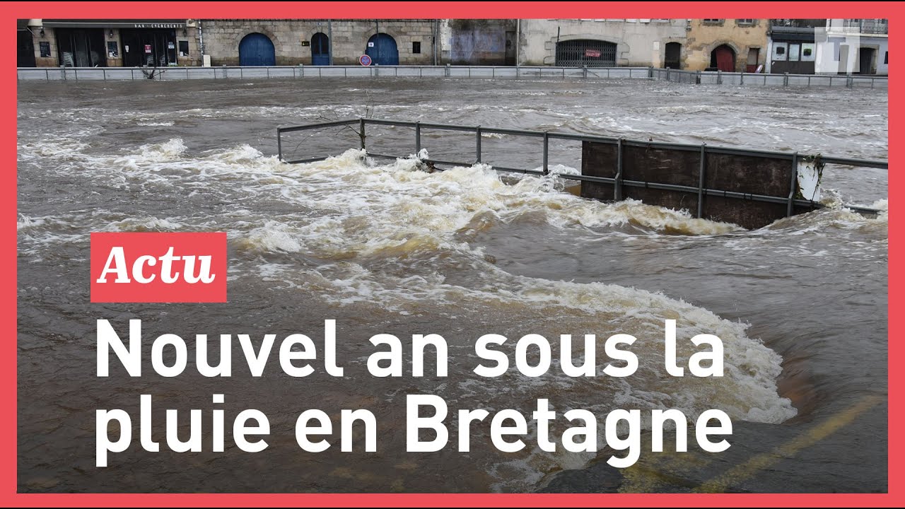 Grosses intempéries en Bretagne : plusieurs cours d'eau débordent pour le week-end du nouvel an