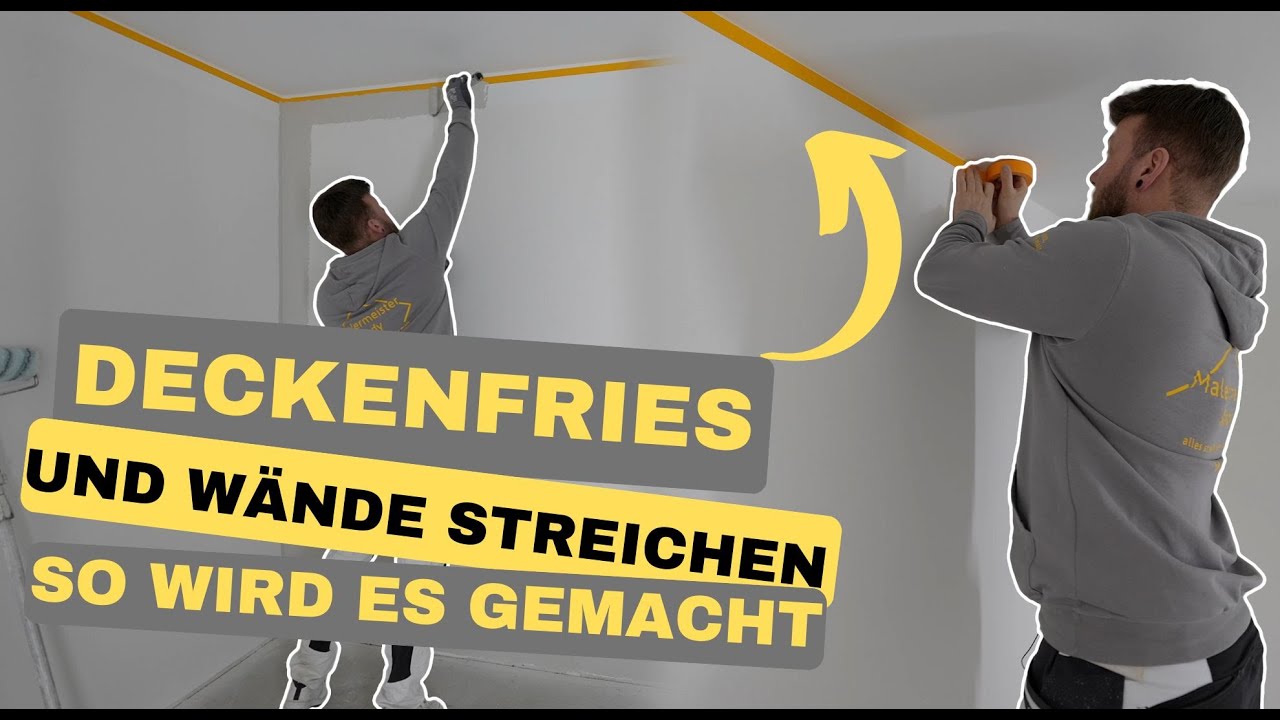 Streifenfreie Wände mit Deckenfries #tips