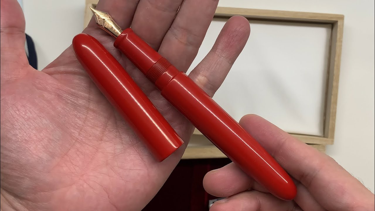 A Few Fair Pens - Nakaya Vermilion D17 Long Cigar Fountain Pen 中屋万年筆17㎜ロング朱