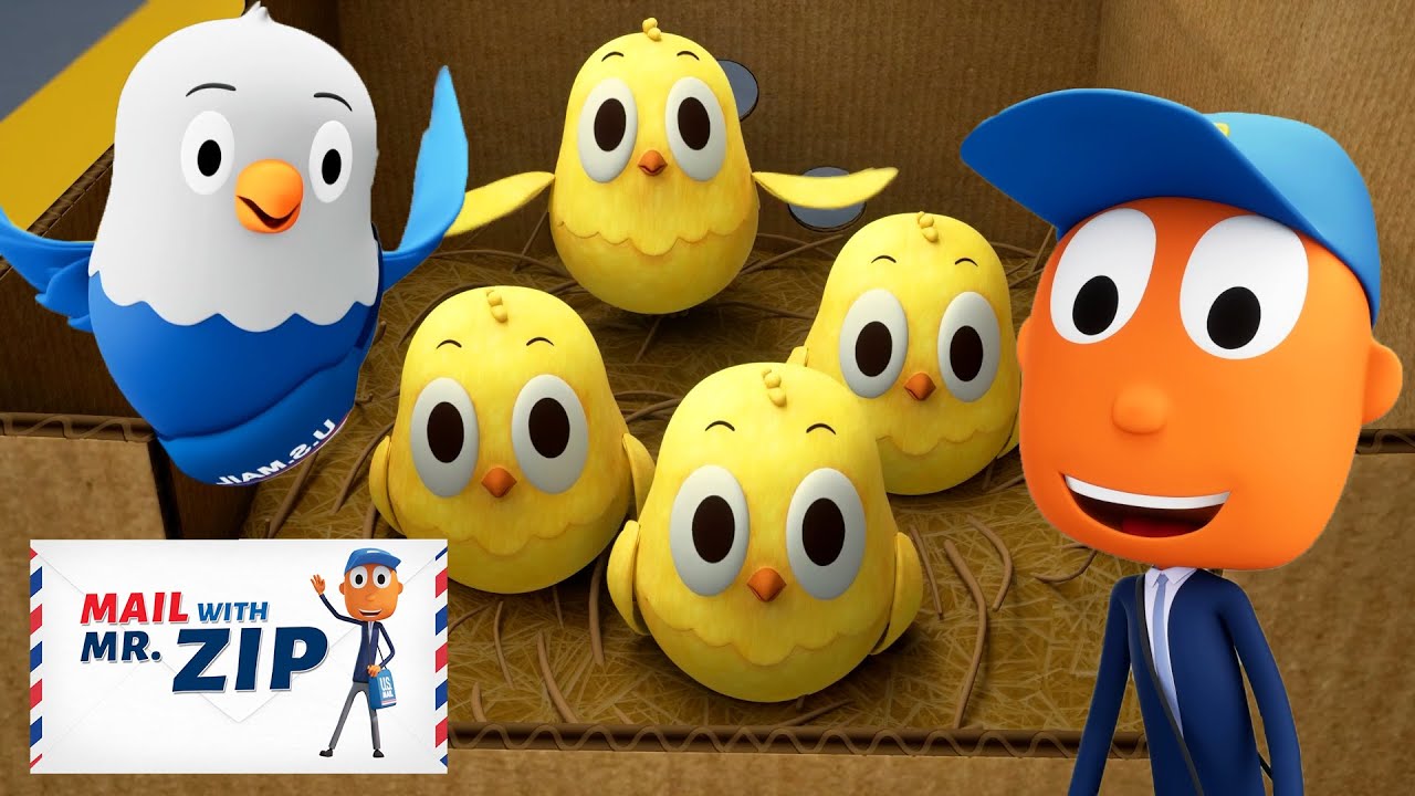 Animals at the Post Office?! 🐣 | 45 Min of @MailWithMrZip | Fun Mailman Cartoons for Kids
