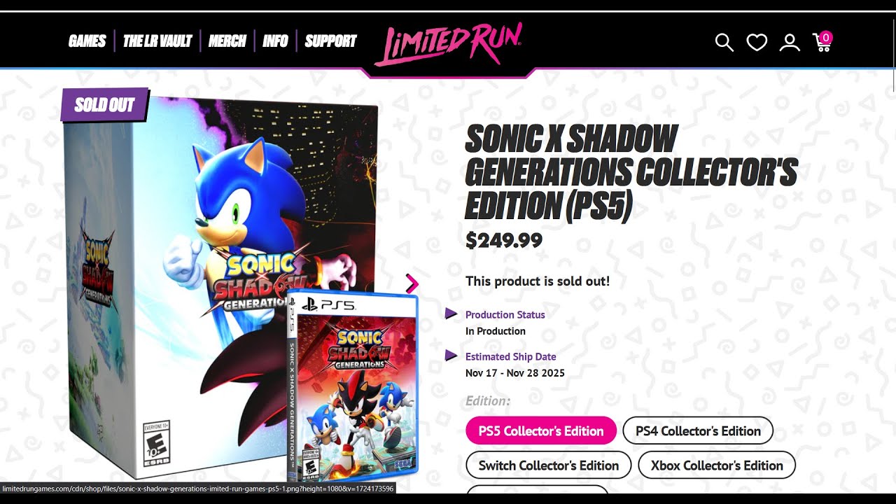 I paid over 300+ for this Sonic Collection