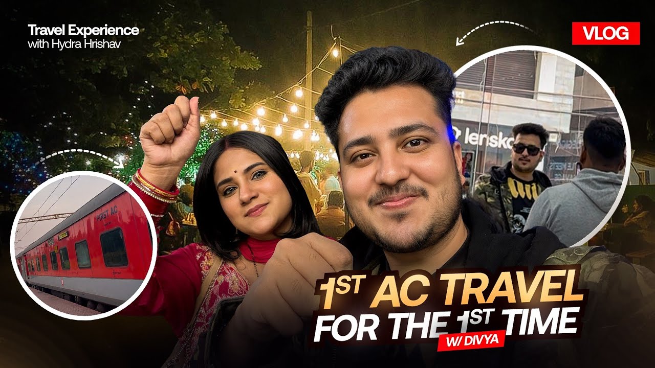 1st Vlog After Marriage, 1st AC Travel Experience and Event with Divya ❤️