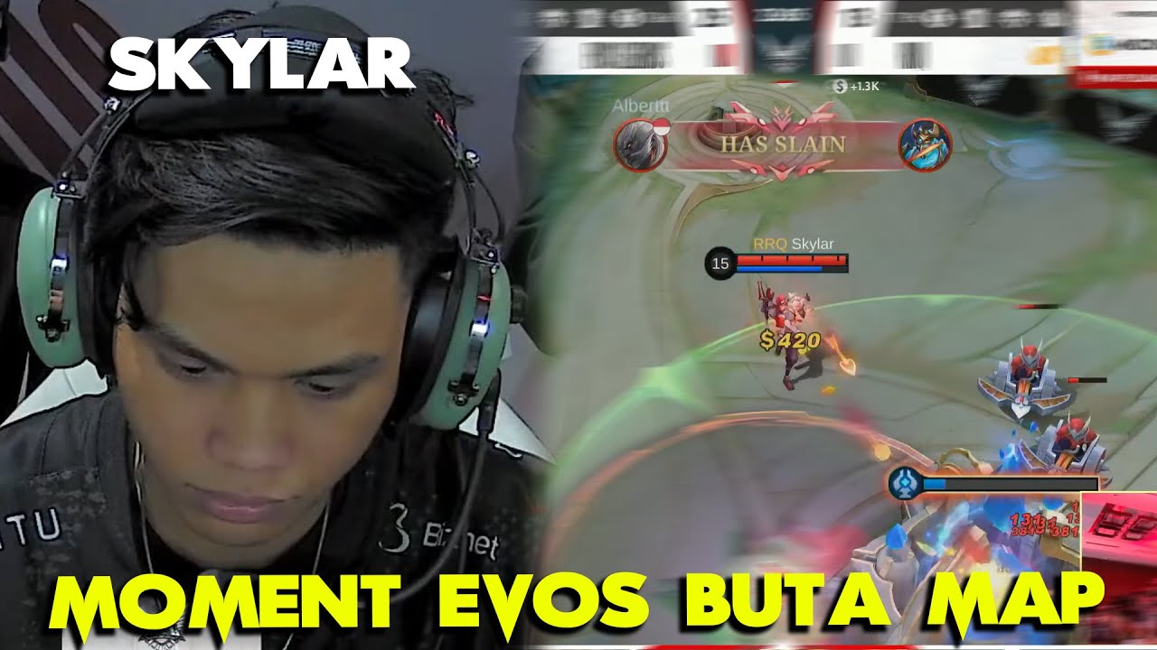 MOMENT 999 IQ SKYLAR BACKDOOR EVOS🤯SKYLAR MEMBUAT FANS EVOS TERCENGANG