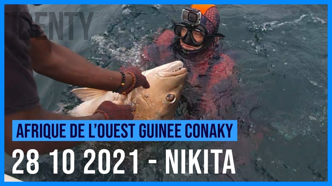 Chasse sous-marine suite à la tempête sur Nikita en Guinée Conakry 2021.