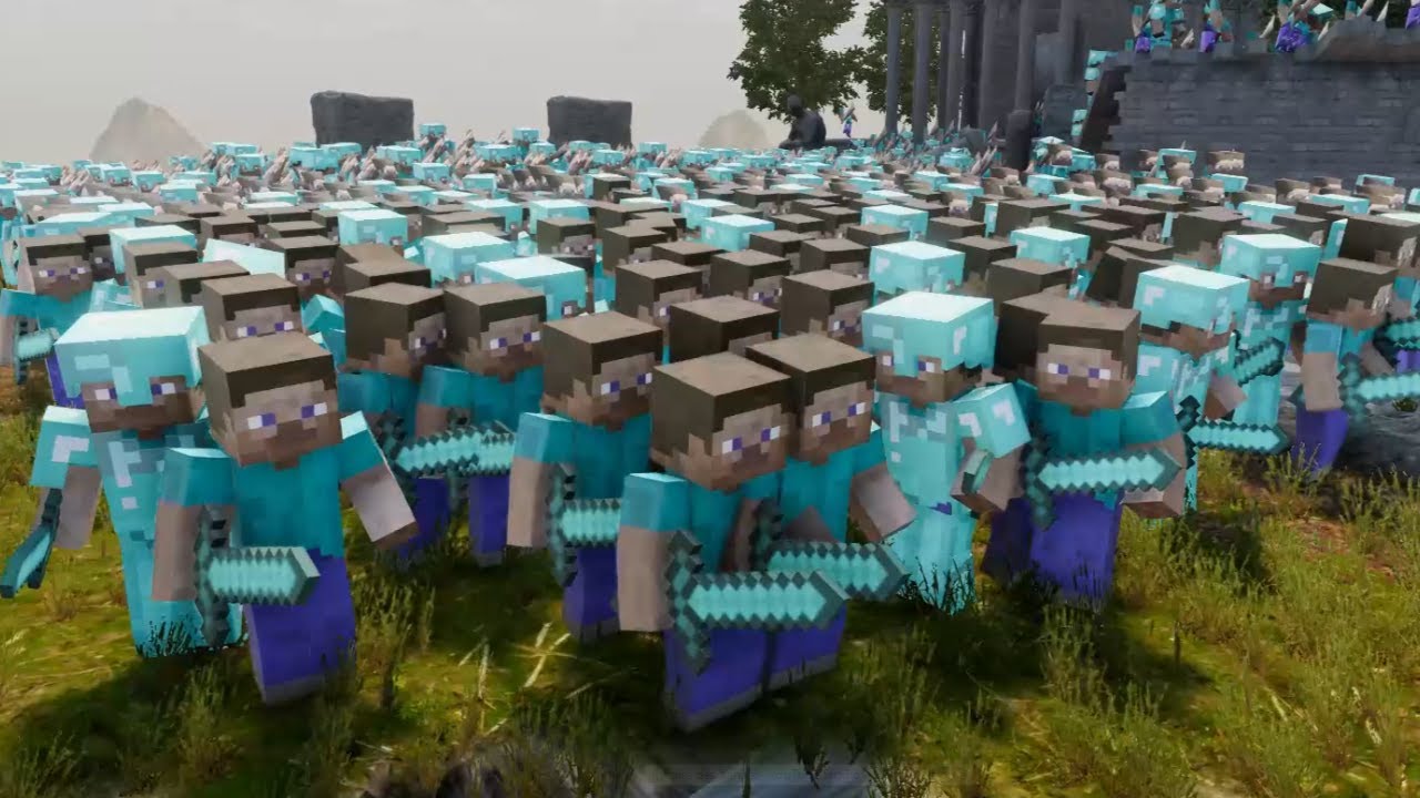 Can Steve Minecraft protect the Mountain? Ultimate Epic Battle Simulator 2 UEBS 2