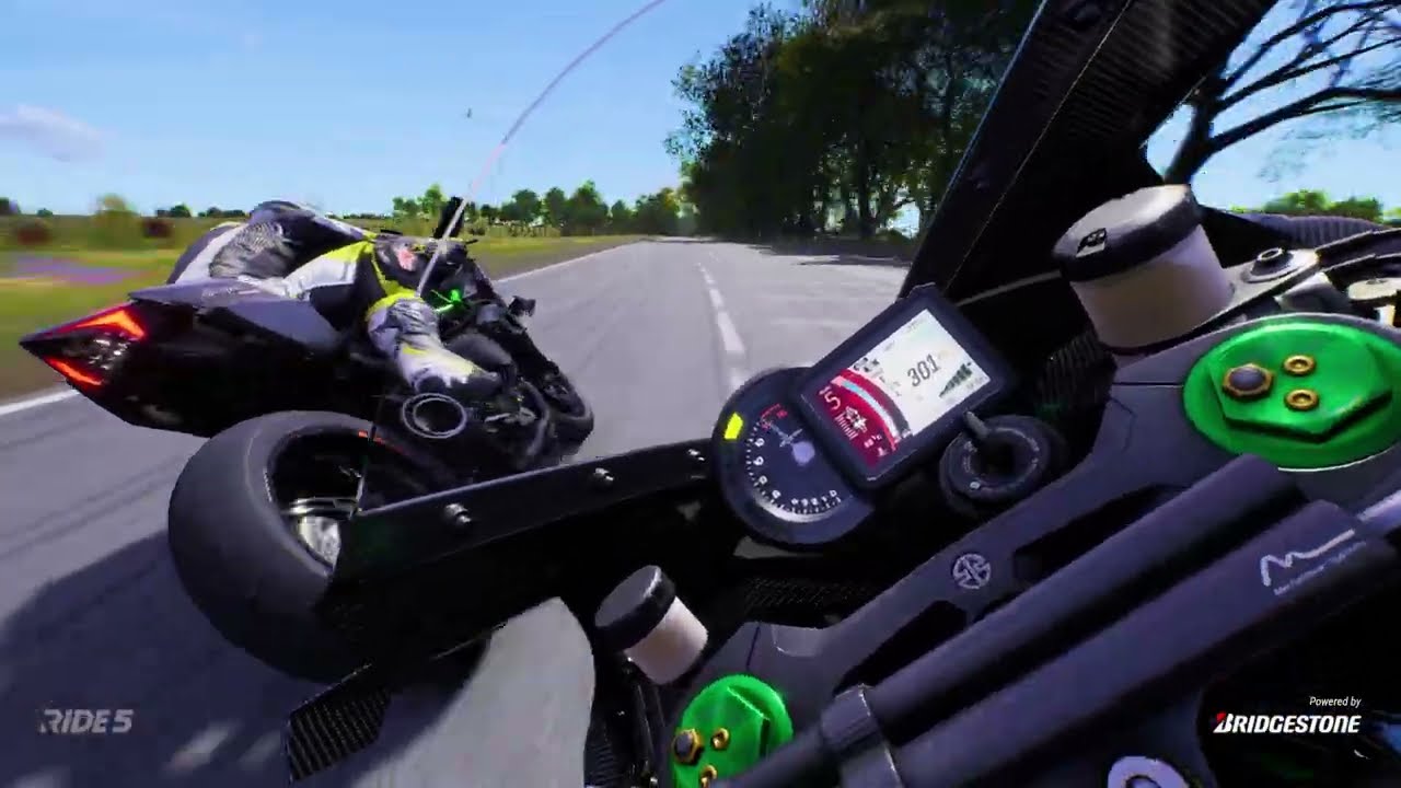 H2R Top speed Full throttle on countryside racing | Insane Close call! sending it all! | POV