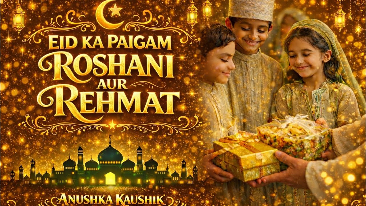 Eid Ka Paigam Roshni Aur Rehmat|Anushkakaushik|eid poetry in hindi|eid poem in hindi|eid motivation 