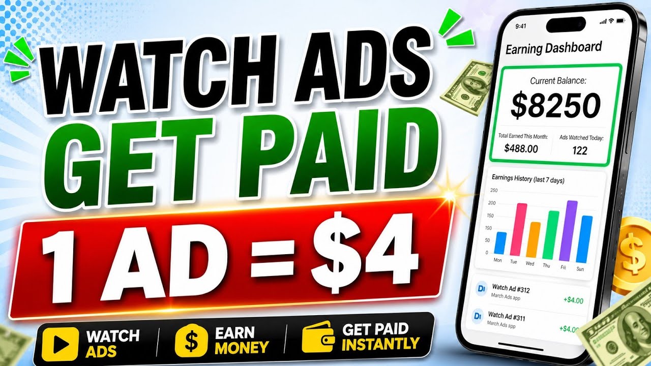 ADS WATCH EARN MONEY ONLINE - HOW TO MAKE MONEY ONLINE