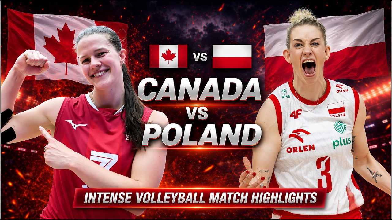 Canada vs Poland Epic Volleyball Highlights | Women's VNL 2026