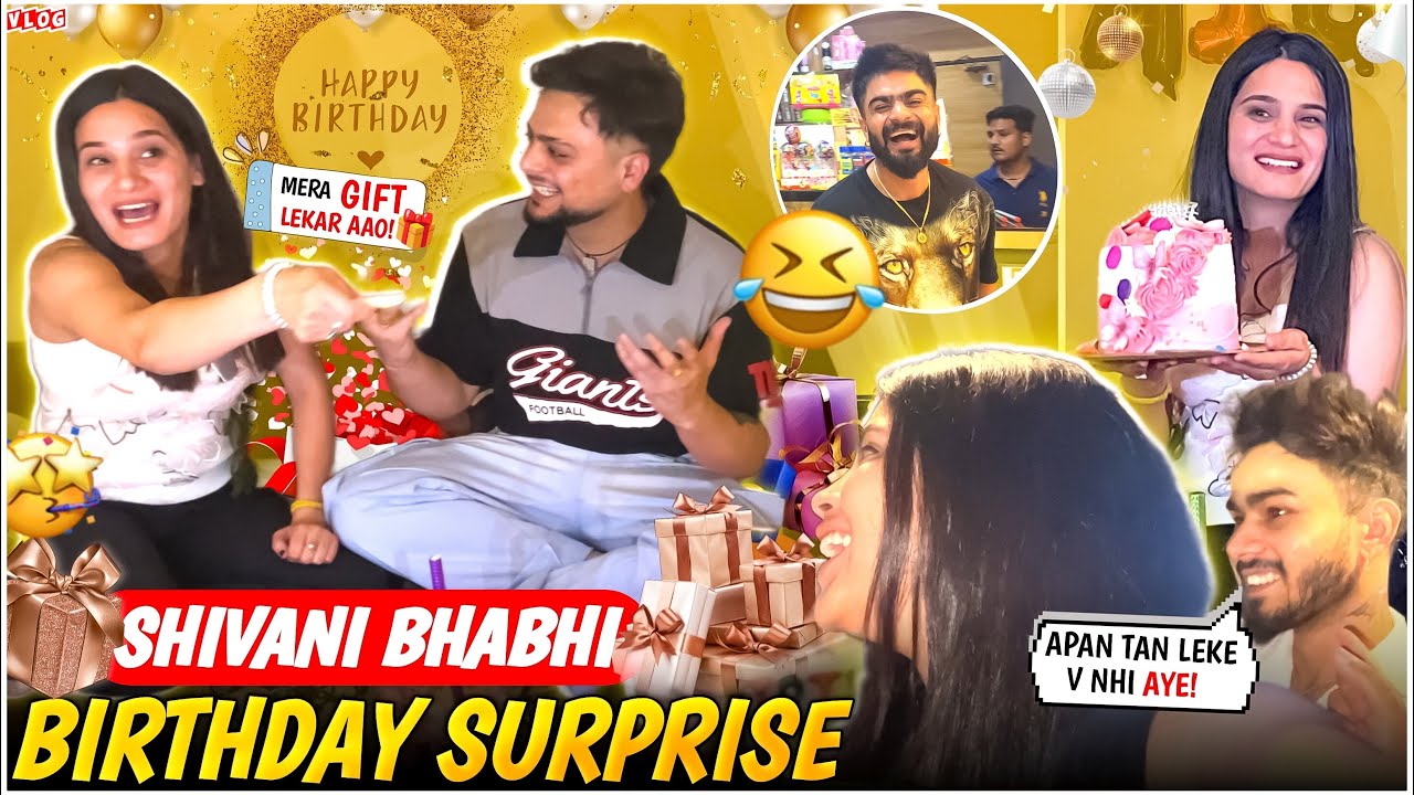 Ankush Ne Shivani Bhabhi Nu Birthday Surprise Dita Ajj 🎂😍 || Ronka Lgiya Ajj❤️ || Vasu Vlogs