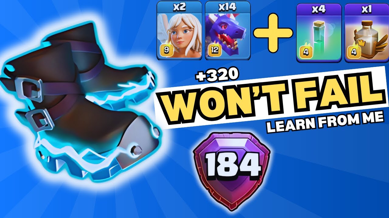 Nothing Stops Dragons! +320 Rank 184 December - Clash Of Clans Attack Strategy