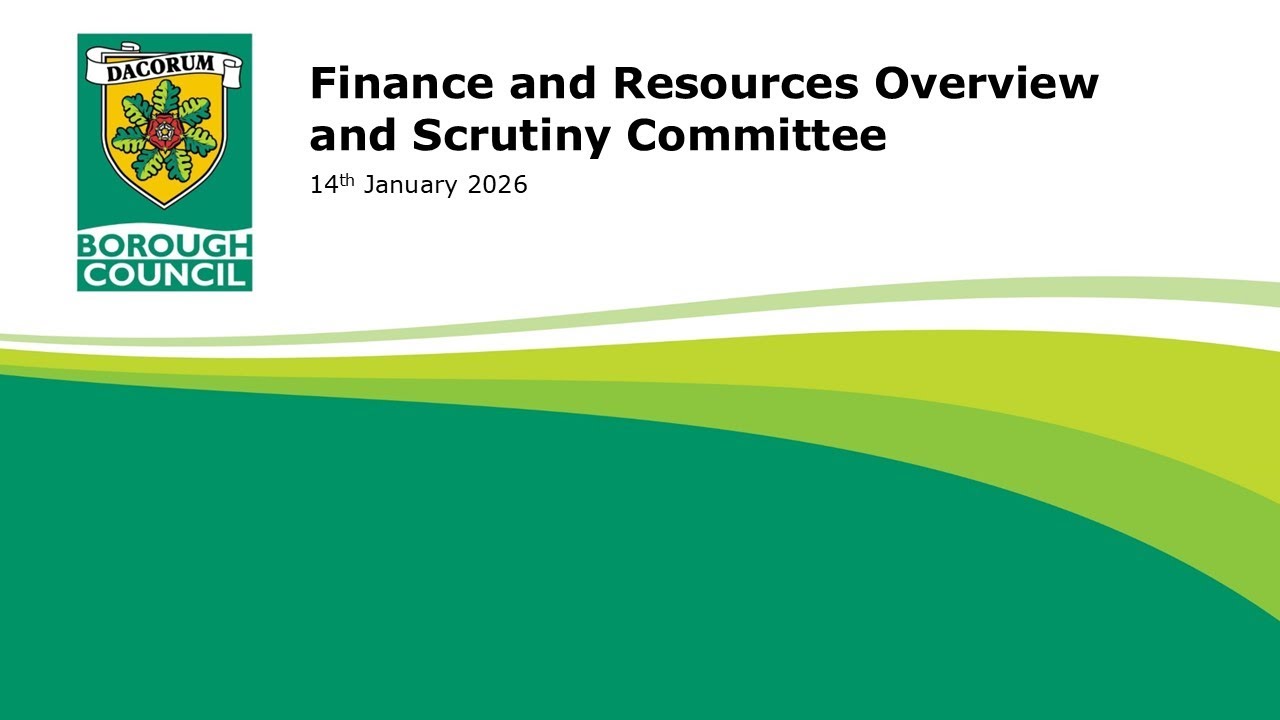 Finance & Resources Overview & Scrutiny 14 January 2026