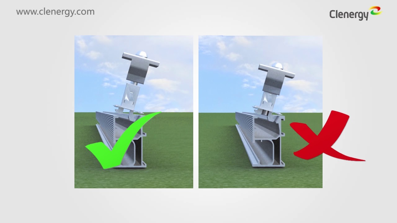 Install Universal Clamps with ECO Rail for Solar Roof Mounting System