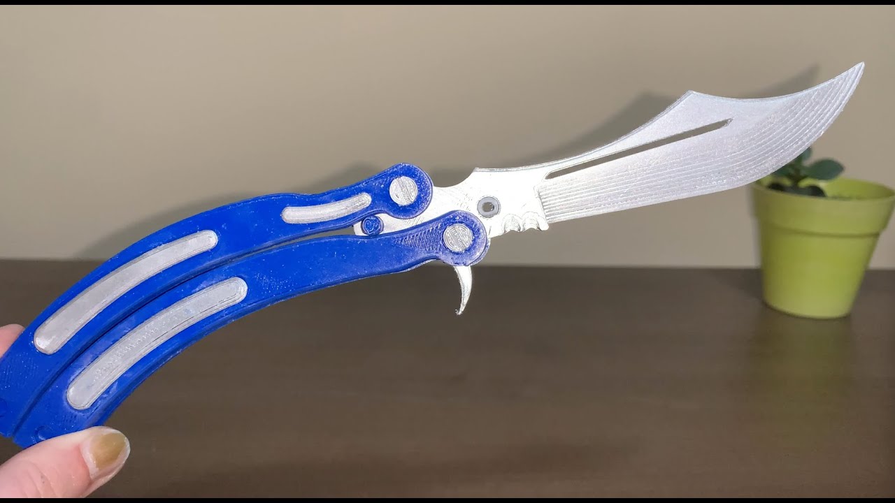 3D Printed CSGO Butterfly Knife | Print, Paint & Assembly