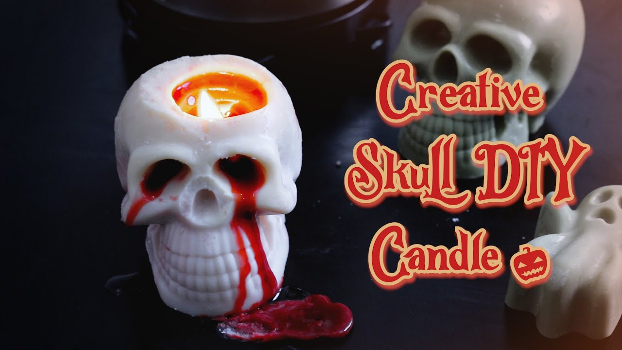 Skull candle DIY/Bleeding candle/Halloween candles 2022/Thriller candles - ToAuto molten wax kit