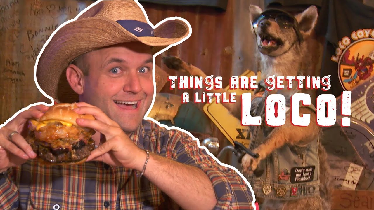 Jack Daniel's Burger 🍔 and Brisket at Loco Coyote in Glen Rose, Texas