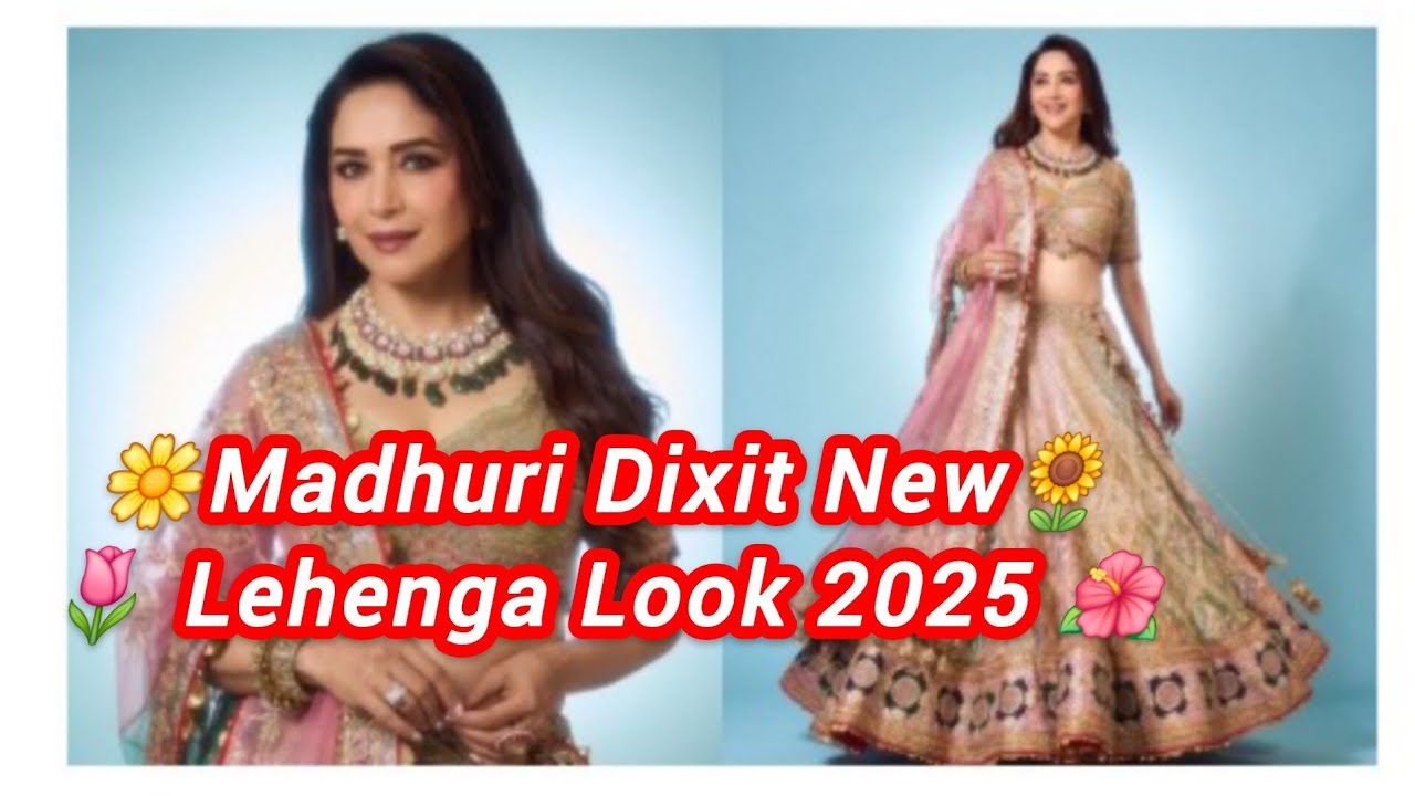 Madhuri Dixit New Lehenga Look 2025 | Bollywood Actress Traditional Fashion Style
