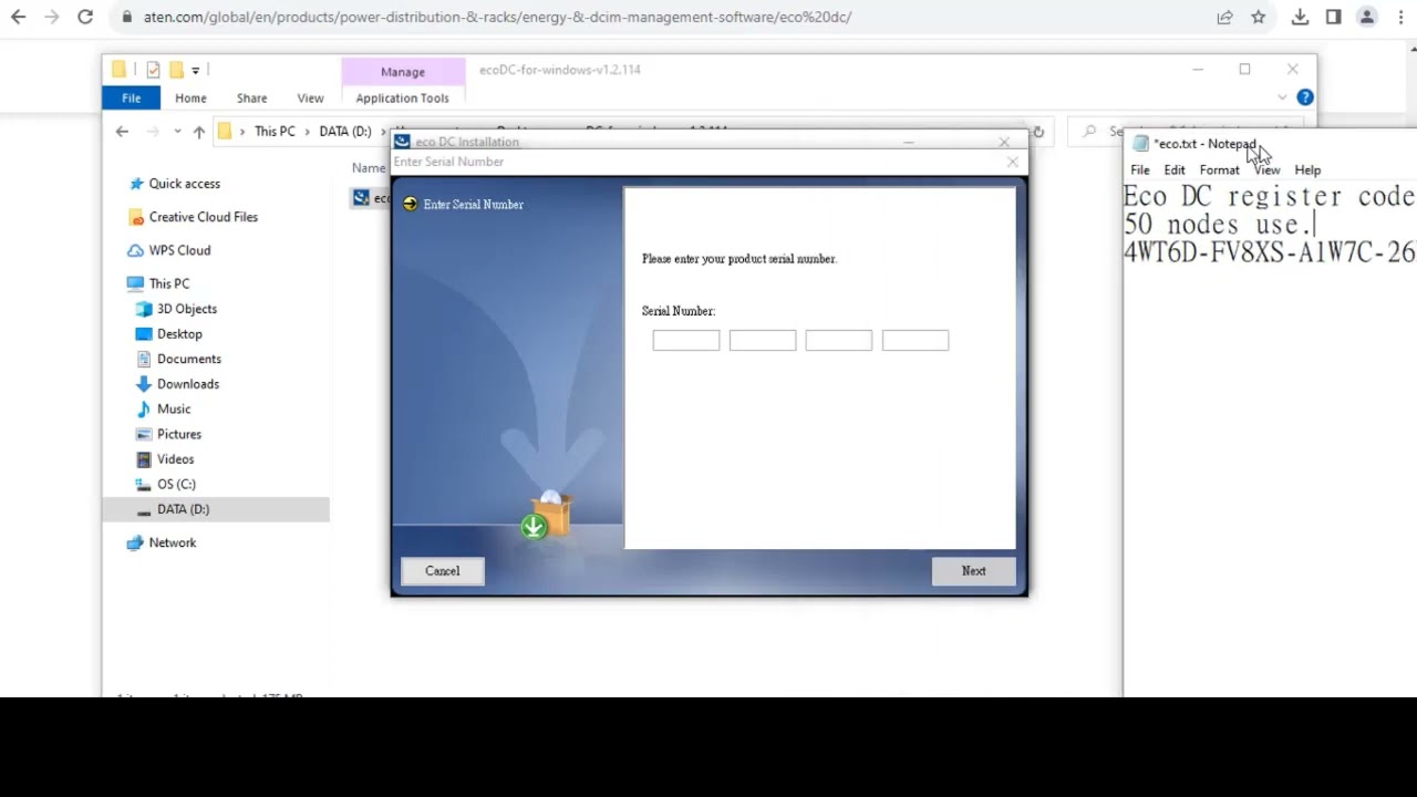 Eco DC software installation